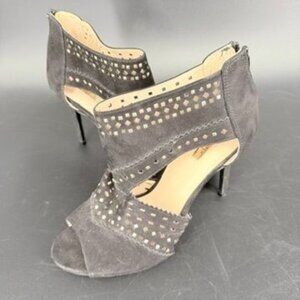 Jennifer Lopez Black Cutout Studded High Heel Sandals Size 9